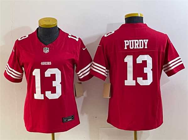 Women%27s San Francisco 49ers #13 Brock Purdy Red 2023 F.U.S.E. Vapor Untouchable Football Stitched Jersey(Run Small)